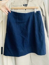 Uniqlo Jil Sander +J Women’s Navy Blue Wool Blend High Rise Mini Skirt UK14