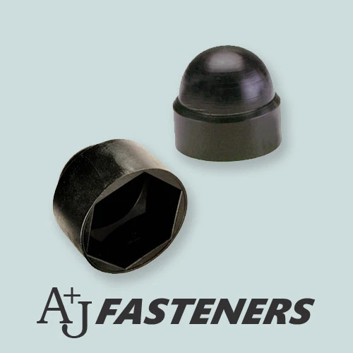 A & J FASTENERS DISCOUNTED - BLACK BOLT NUT COVERS HEX DOME M4 M5 M6 M8 M10 M12 M16 M8 M20 M24