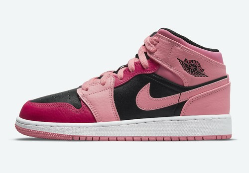 Nike Air Jordan 1 Mid Coral Chalk Pinksicle Black 554725-662 GS New | eBay