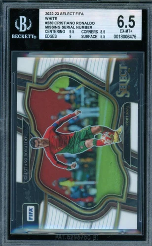 Cristiano Ronaldo 2022-23 Select FIFA White (Missing Serial Number) #238 BGS 6.5