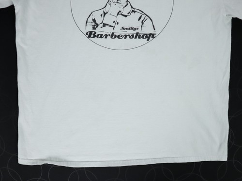 US Men’s XL White 100% Cotton Smittys Barbershop Boy Print Tee T Shirt Funny - Bild 3 von 7