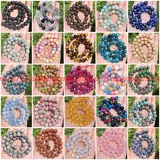 Natural Gemstone Round Loose Bead 4mm 6mm 8mm 10mm 12mm 15" Bulk Lot Wholesale