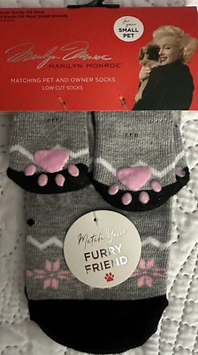 NEW Marilyn Monroe Matching Pet and Owner Crew Socks small Pet