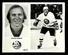 1981-82 New York Islanders NHL Hockey Center Butch Goring #91 VTG Promo Photo