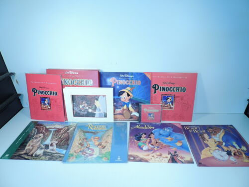 Lot 5 Disney Laserdiscs Rescuers Aladdin Beauty Beast Homeward Bound Pinocchio - Picture 1 of 5