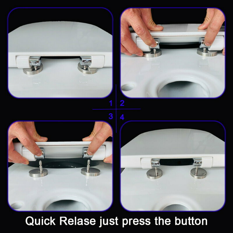 2Pack PRESENZA Italia Deluxe Soft Close Quick Release Toilet Seat D