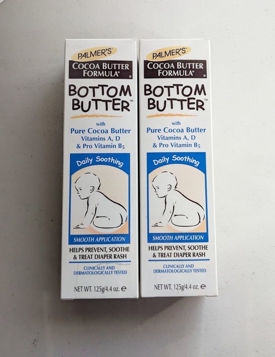 (2) Palmer's Bottom Butter Cocoa Butter Formula For Diaper Rash 4.4 oz