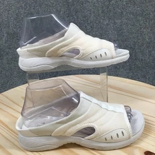 Easy Spirit Women’s 7.5M White Traciee E2 Slip On Lightweight Comfort Sandals