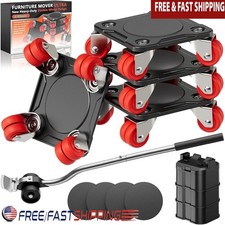 Set Carrello Mobili Resistente con Doppie Ruote Sollevatore Strumento Antiscivolo Pastiglie Nuovo