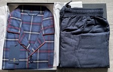 Gausch Men's Cotton Pyjama Set - Blue/White/Red Check - 2XL - BNIB