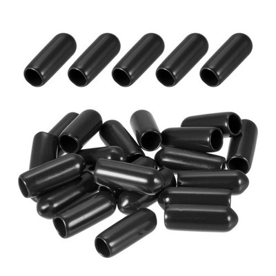 100PCS 3/16''(5mm) ID Black Screw Thread Protectors for Screw Bolt Furniture Pipe