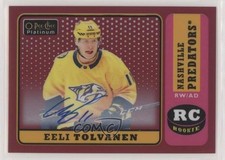 2018-19 O-Pee-Chee Platinum Retro Red Rainbow Eeli Tolvanen #R-82 Auto 00wz