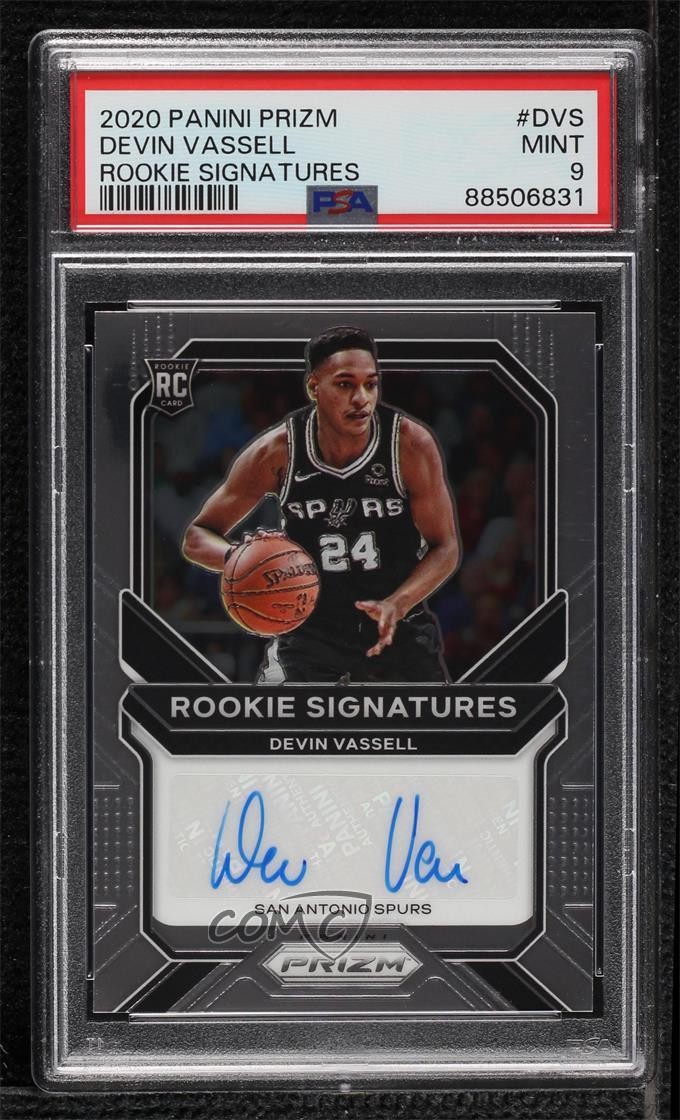 2020-21 Panini Prizm Rookie Signatures Devin Vassell PSA 9 MINT Auto RC 10ug