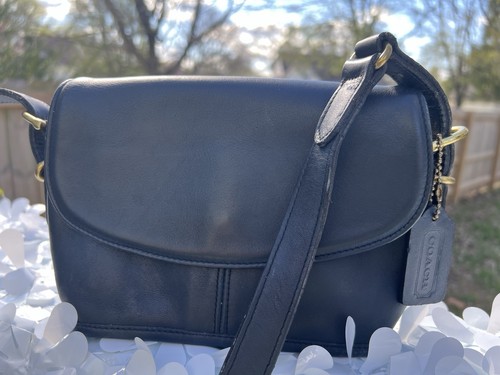 Coach Vintage Blue Equestrian Small Flap Bag - Image 1