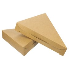 Pizza Boxes, 24Pcs 245x180x45mm - Triangle Pizza Slice Box (Brown)