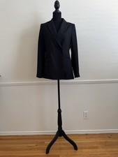 H M Women's Black One-Button Notch Lapel Lined Blazer Jacket Size S