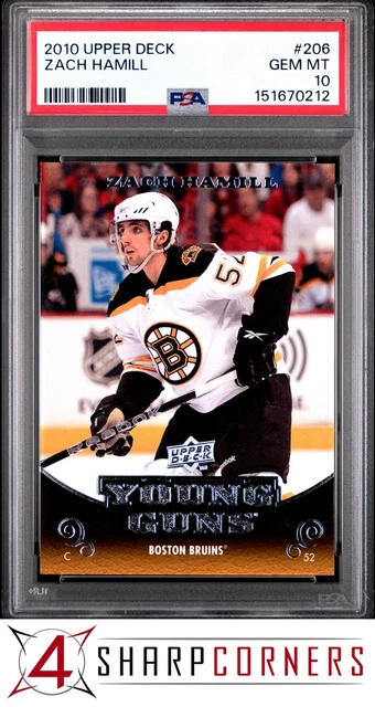 2010 Upper Deck #206 Zach Hamill RC Young Guns Bruins PSA 10