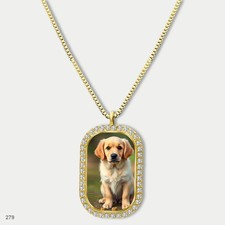 Amazing Cute Golden Retriever Dog Fashion Pendant Necklace Chain Image Dog Tag C