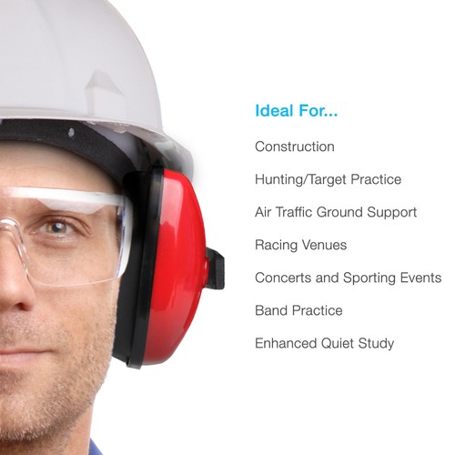 Professional Safety Heavy Duty Ear Muffs for Hearing Protection and Noise Red... - Picture 6 of 8