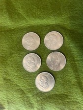 1965 lot of 5 Great Britain Winston Churchill Crown Commemorative Coin