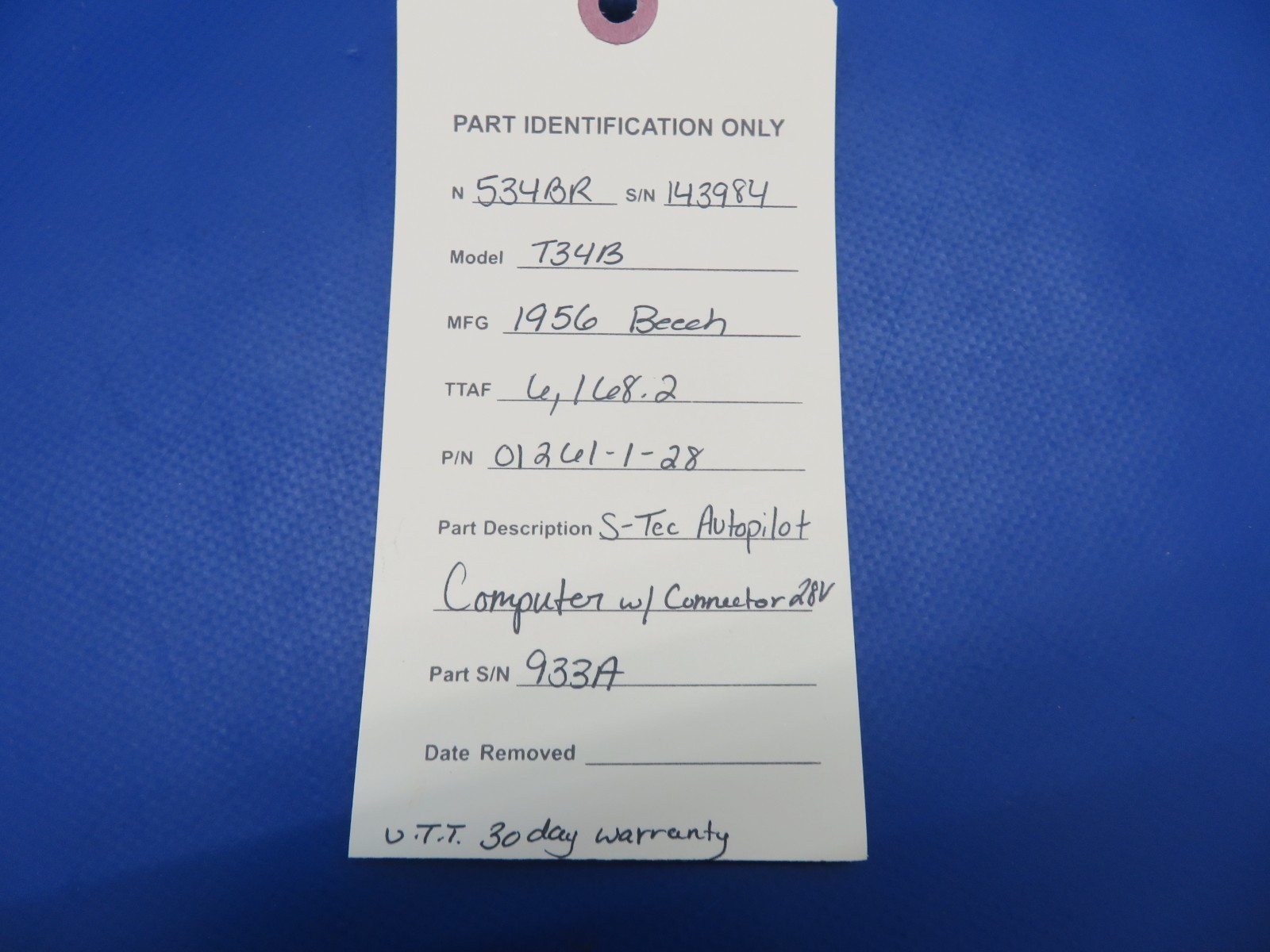 S-Tec Autopilot Computer 28V w/ Connector P/N 01261-1-28 WARRANTY (1125-1729)