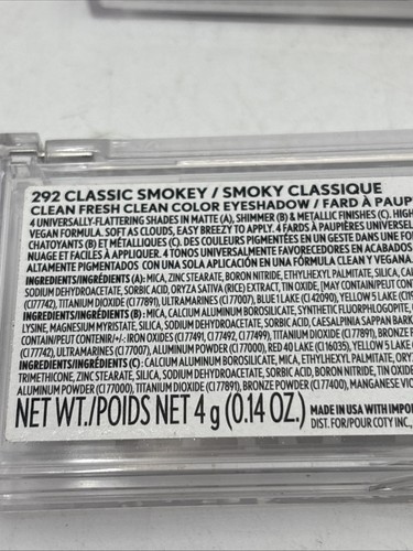 NEW Lot Of 3 Covergirl Clean Color Eyeshadow Quad 292 Classic Smokey MAKE UP X3 - Picture 4 of 5