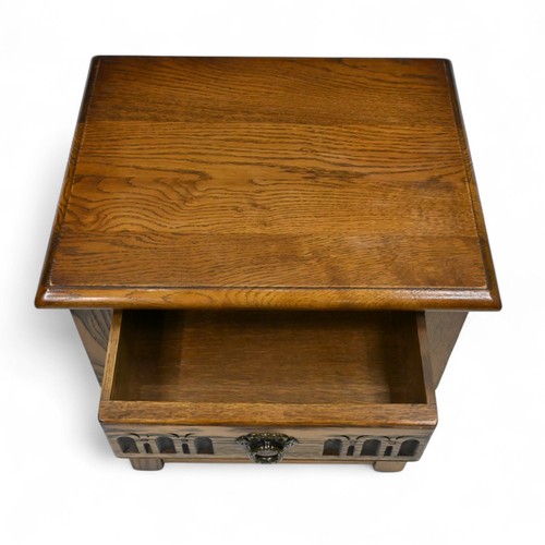 Old Charm Side Table Lamp Table Light Oak Finish With Drawer FREE UK Delivery* - Picture 12 of 20