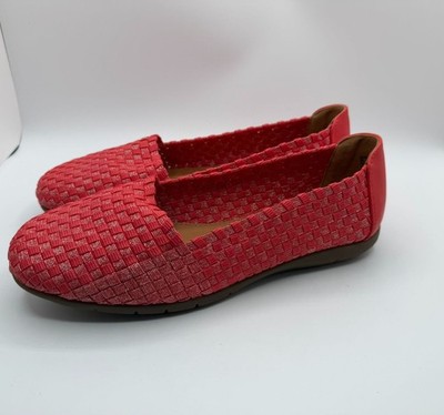 Comfortview Bethany Woven Loafers Women s Size 9W Coral  Slip-On Comfort Shoes