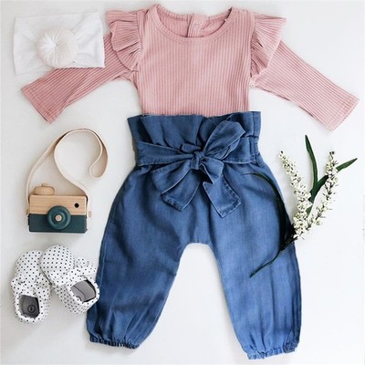 Baby Outfit Infant Clothes Set Cotton Romper Pants Newborn Casual Wear