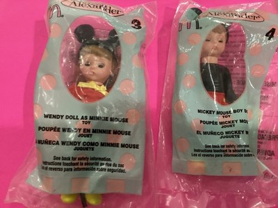 MCDONALD MADAME ALEXANDER 2004 WENDY MINNIE MOUSE  # 3 & Mickey mouse # 4  MNIB