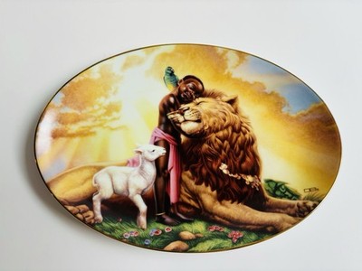 THOMAS BLACKSHEAR Ebony Vision A CHILD SHALL LEAD THEM Porcelain PLATE # 37078MO