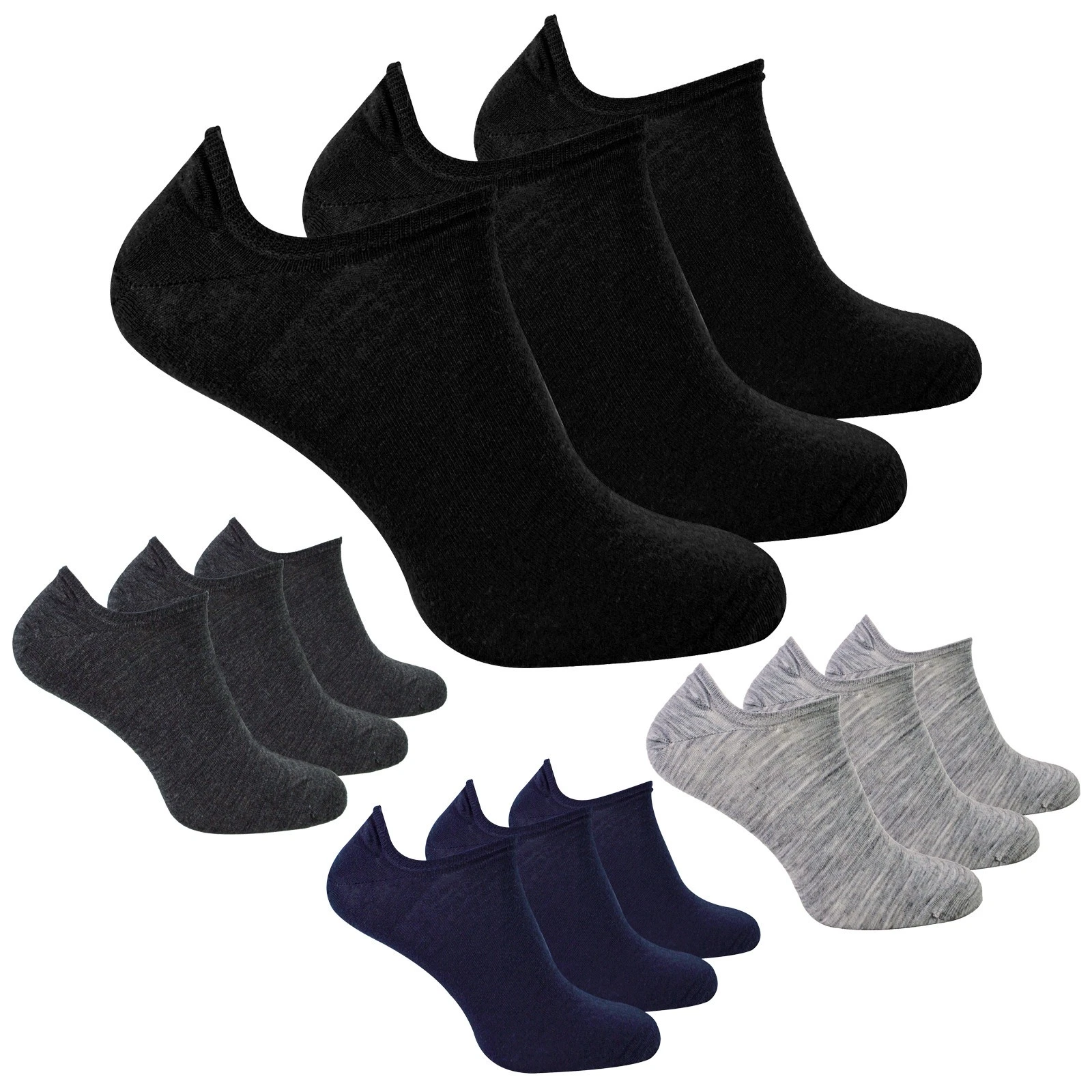 Mens Merino Invisible No Show Socks by Steven , 3 Multi Pack Wool Thick Socks