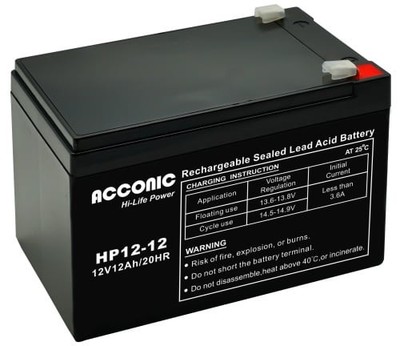 Acconic HP12-12 Hi-Life Power AGM 12V 12Ah USV-Batterie