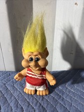 Russ Troll Doll~5” Vintage~Workout~Short Outfit~Yellow Hair~Blue Eyes