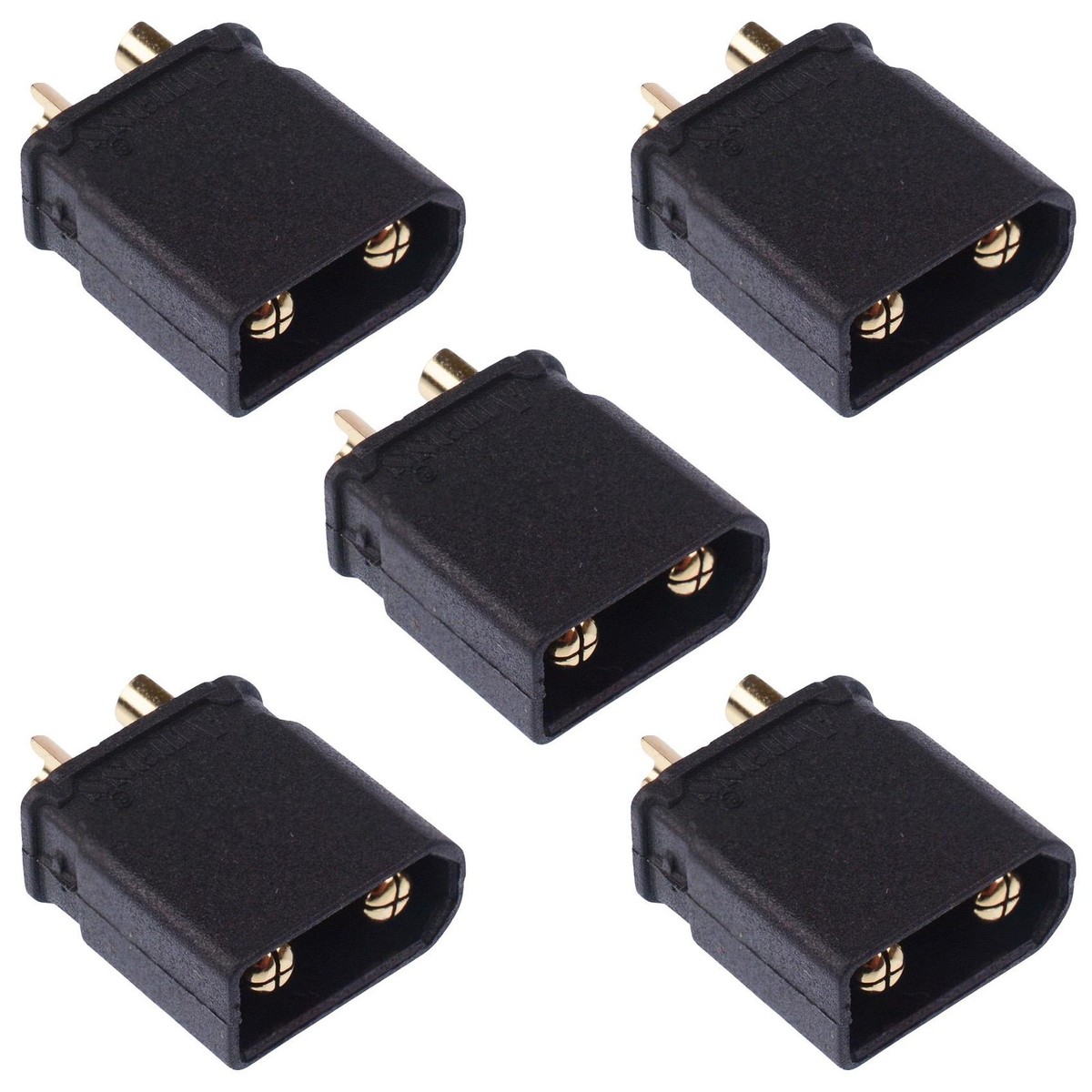 5 x Black Male XT30 Gold Plated Connector 15A Amass | eBay