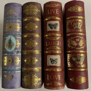 4 Punch Studio Book Box Storage Flip Top Magnetic Peacock ,Butterfly, Gold,6.5”