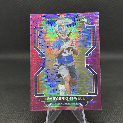Gary Brightwell - 2021 Prizm Football - Purple Pulsar #400 - Rookie RC - Giants