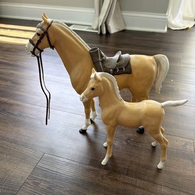 Vintage Louis Marx Thunderbolt  Palomino Horse & Pony