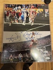 Dwight Clark Autograph Picture The Catch Play Diagram WOW RARE LOOK