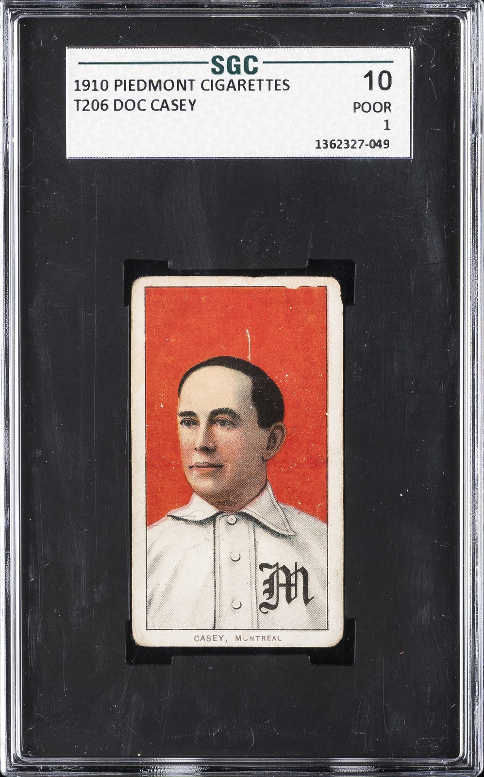 1910 PIEDMONT CIGARETTES T206 DOC CASEY SGC 1