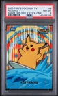 2000 TOPPS POKEMON TV ANIMATION SERIES 2 STICK-ONS #8 PIKACHU PSA 8