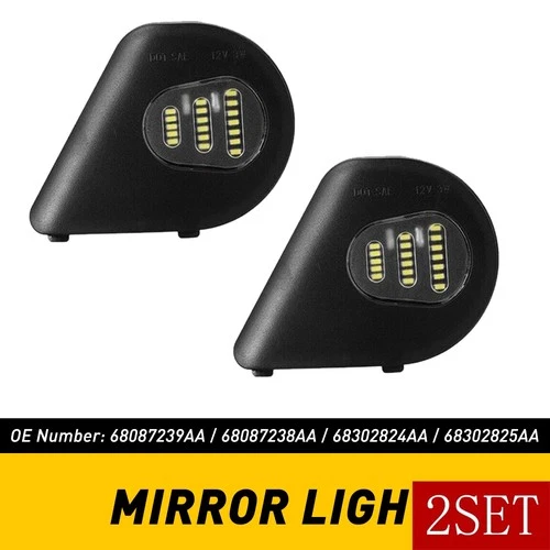 2SET 6000K LED Side Mirror Puddle Lights for 10-19 Dodge Ram 1500 2500 3500 4500
