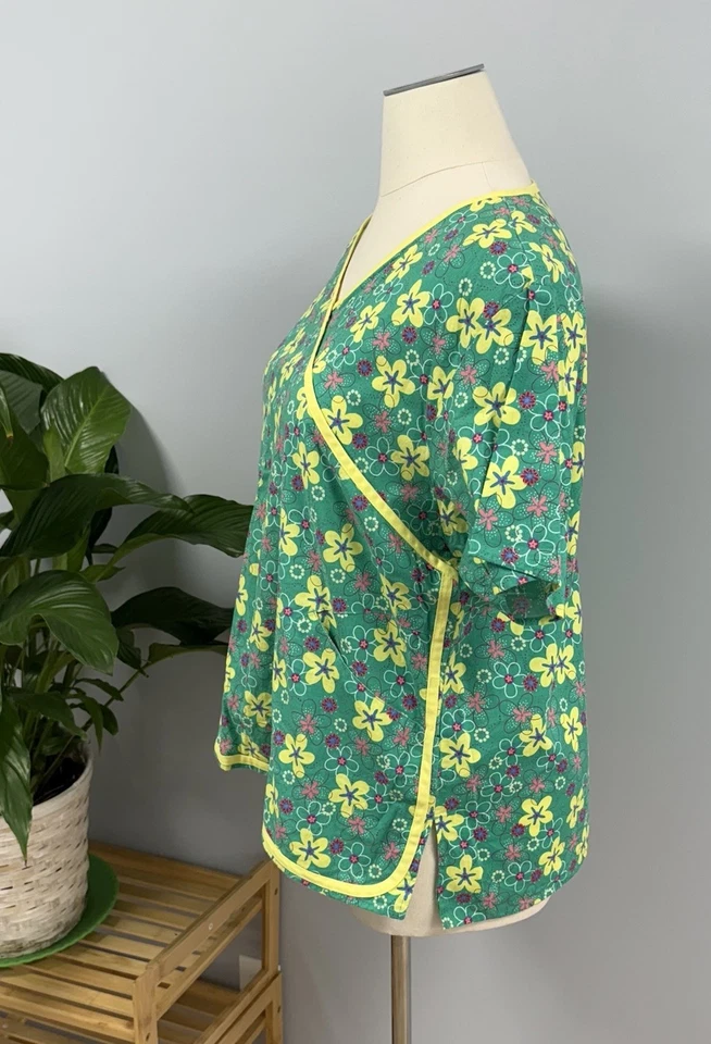 Dickies скраб Топ XL яркий многоцветный ретро цветочный насмешливый надежном скрабы хлопок - Изображение 3 из 4