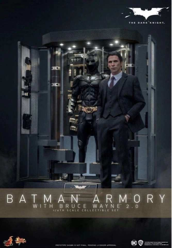 Hot Toys Modellino The Dark Knight Batman Armory with Bruce Wayne (2.0) 1/6 - Immagine 2 di 4