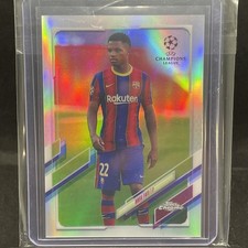 Ansu Fati 2021 topps chrome refractor UEFA World cup soccer
