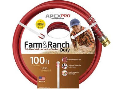 Teknor Apex 889-100 5/8'' 100' Farm/Ranch Hose Red
