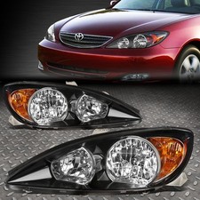For 02-04 Toyota Camry Black Housing Amber Corner Headlight Replacement Lamps For 02-04 Toyota Camry Black Housing Amber Corner Headlight Replacement Lamps
