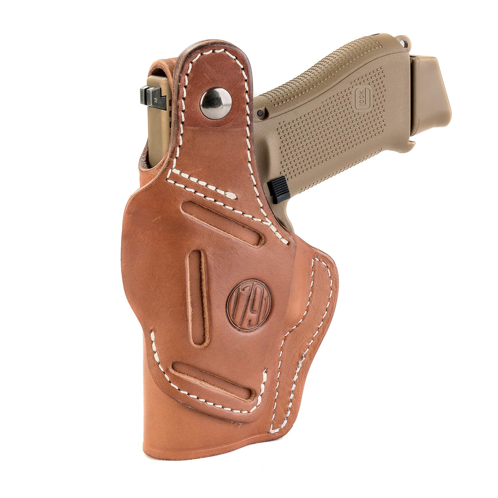 Leather OWB Thumb Break Holster for Glock Right Hand Carry