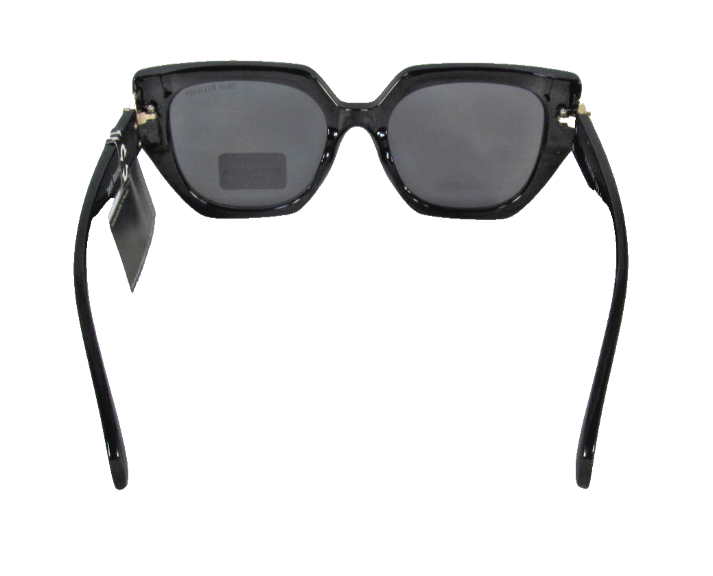 TRUE RELIGION Black Oversized Sunglasses Cutout Gold Logos  display picture 1