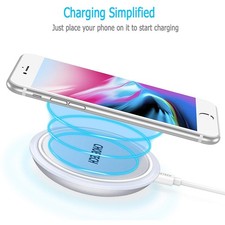 CHOETECH T517 Wireless Charging Pad Mat Fast Charger Dock for Cell Phones - New